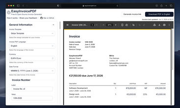 EasyInvoicePDF screenshot