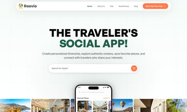 Roovio Travel App screenshot