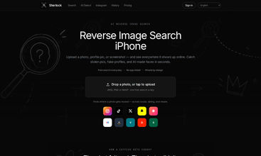 Reverse image search screenshot