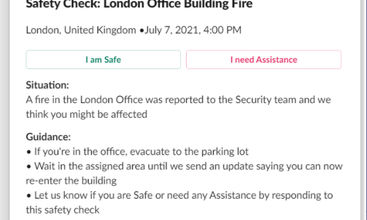 AreYouSafe? Bot screenshot