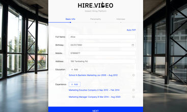 Hire.Video screenshot