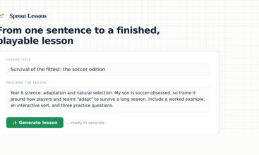 Sprout Lessons  screenshot