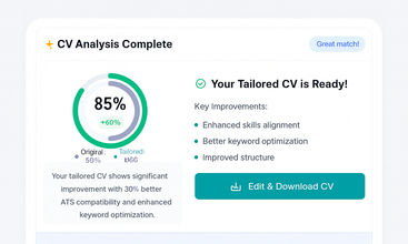 TailorMyCV screenshot
