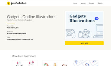 Free illustrations screenshot