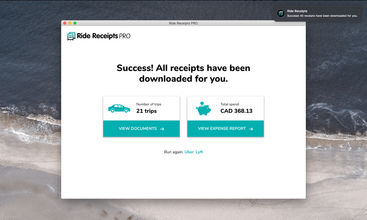 Ride Receipts screenshot