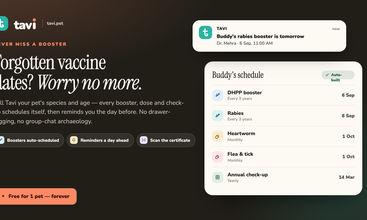Tavi : Pet Health tracker screenshot