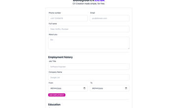 Build Your CV screenshot