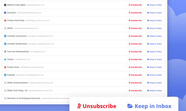 Clean Email screenshot