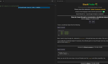 StackFinder screenshot