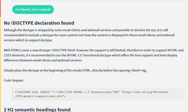 HTML Email Check screenshot