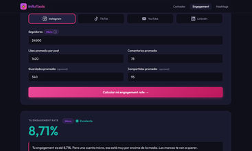 InfluTools screenshot