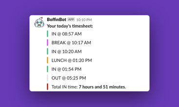 BoffinBot for Slack screenshot