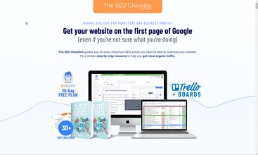 The SEO Checklist screenshot
