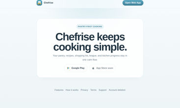 Chefrise screenshot