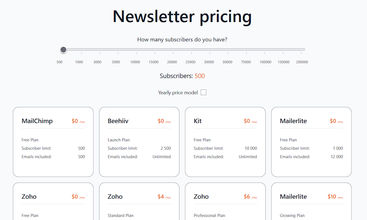 SaaS Prices screenshot