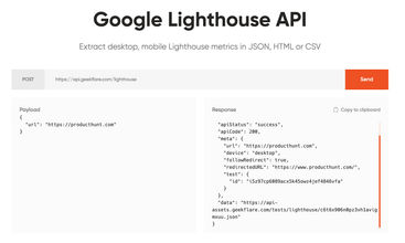 Geekflare API screenshot