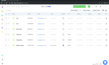 Recruit CRM screenshot