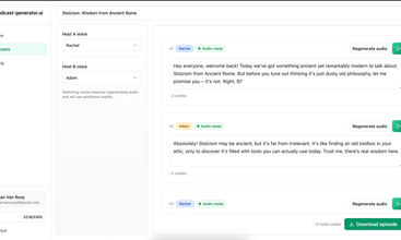 Podcast Generator AI screenshot