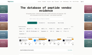 Peptide trust directory screenshot