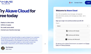 Akave Cloud screenshot