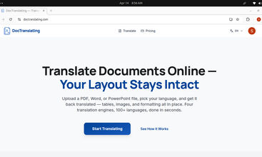 DocTranslating screenshot