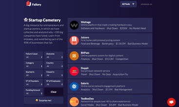Startup Cemetery screenshot