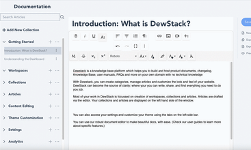 Dewstack screenshot