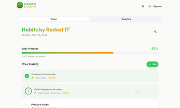 Habits by Radost IT screenshot