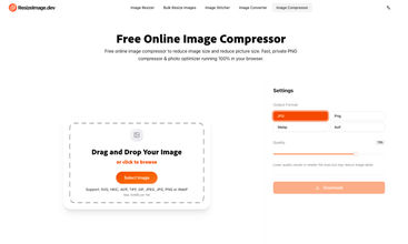 ResizeImage.dev screenshot