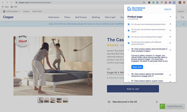 Ecommerce Conversion Checklist screenshot