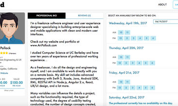 Hire.Bid screenshot