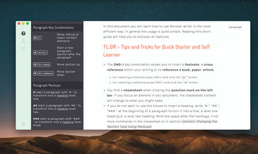 MonsterWriter screenshot