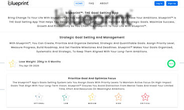 blueprint: THE Goal Setting App screenshot
