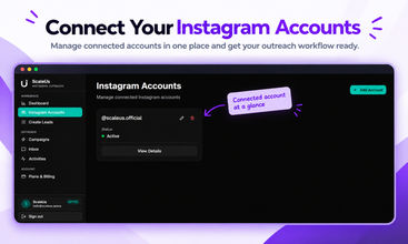ScaleuUs Instagram Outreach Tool screenshot