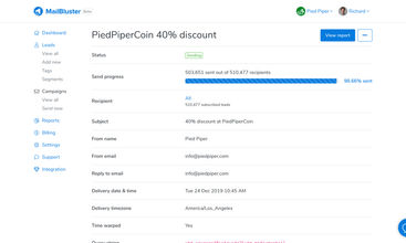 MailBluster screenshot