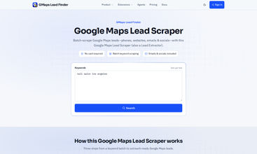 Google Maps Lead Finder screenshot