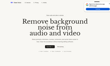 Clean Voice App screenshot