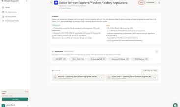Resume Inspector screenshot