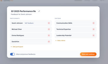 Lynxify.me - Performance review software screenshot