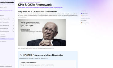 Marketing Frameworks screenshot