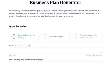BizPlanner AI screenshot