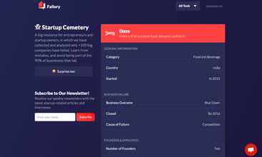 Startup Cemetery screenshot