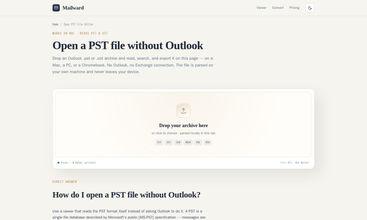 Mailward screenshot