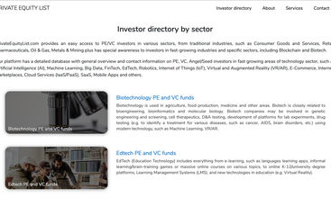 Private Equity List screenshot