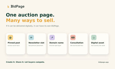 BidPage.app screenshot