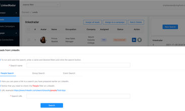 LinkedRadar screenshot