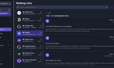 Lessmail screenshot