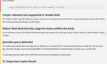 HTML Email Check screenshot