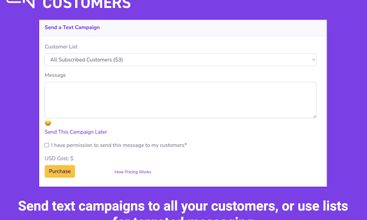 Notify Customers screenshot