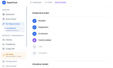 RepairTrack screenshot